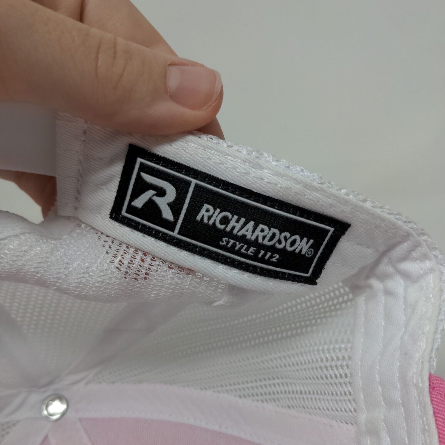 WEI Wright Excavating Inc Mesh Back Trucker Hat Pink One Size Richardson