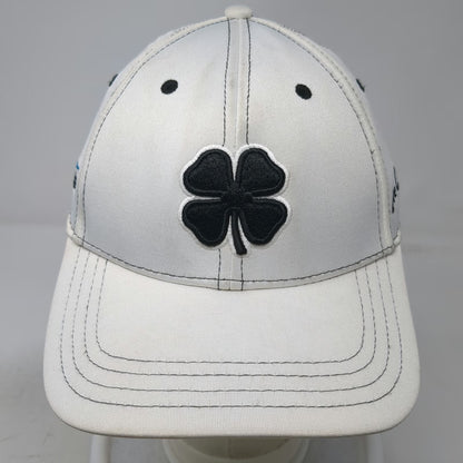 Black Clover Baseball Cap White OS Strapback Live Lucky ASG Clover Logo Hat