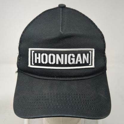 Hoonigan Trucker Hat Black One Size Mesh Back Snapback Logo Patch Racing Car