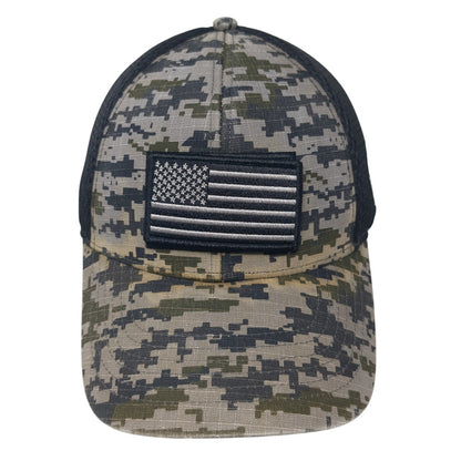 USA Flag Trucker Hat Multicolor One Size Adjustable Patriotic Mesh Back Kenworth