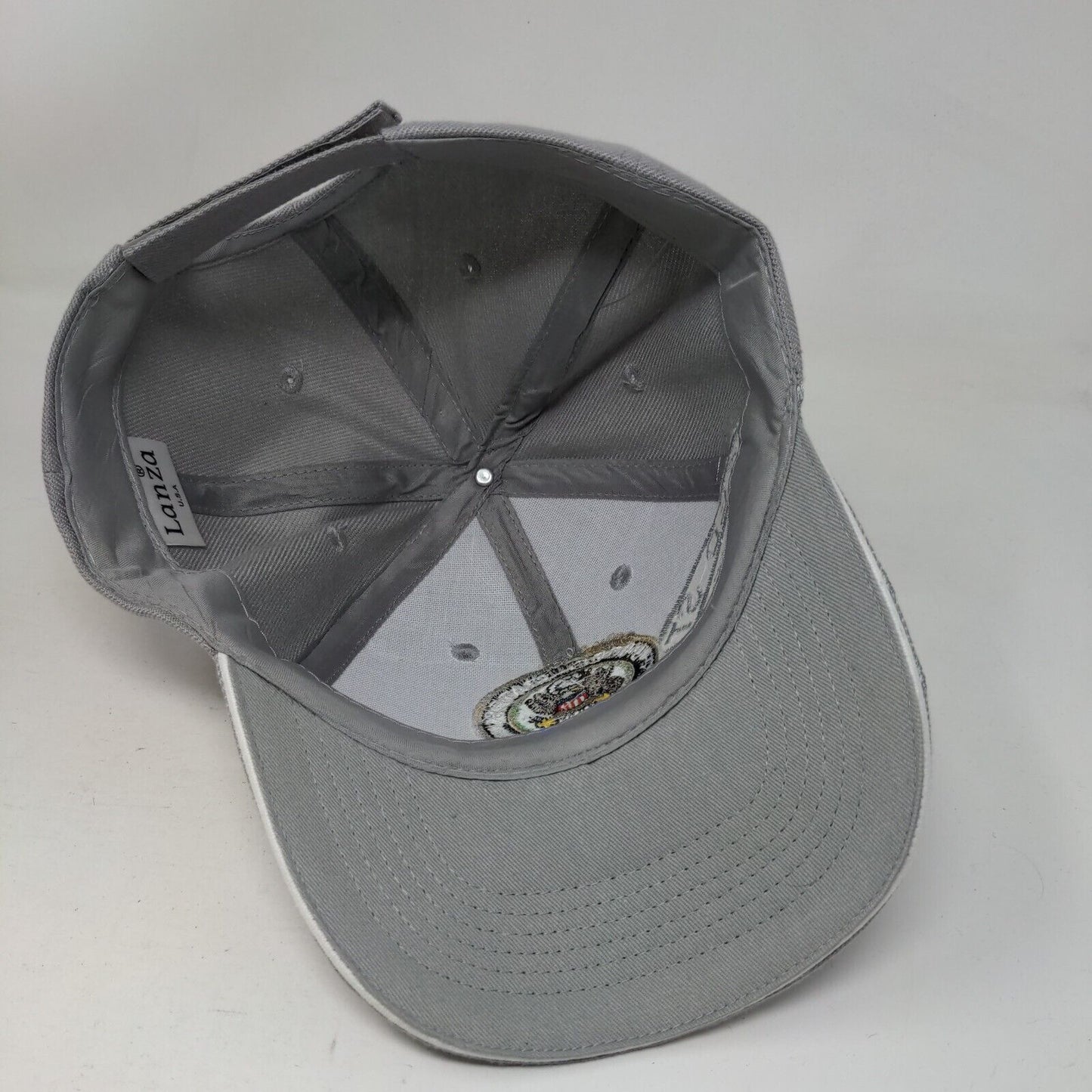 United States Army Strapback Hat Gray One Size Adjustable Embroidered Lanza