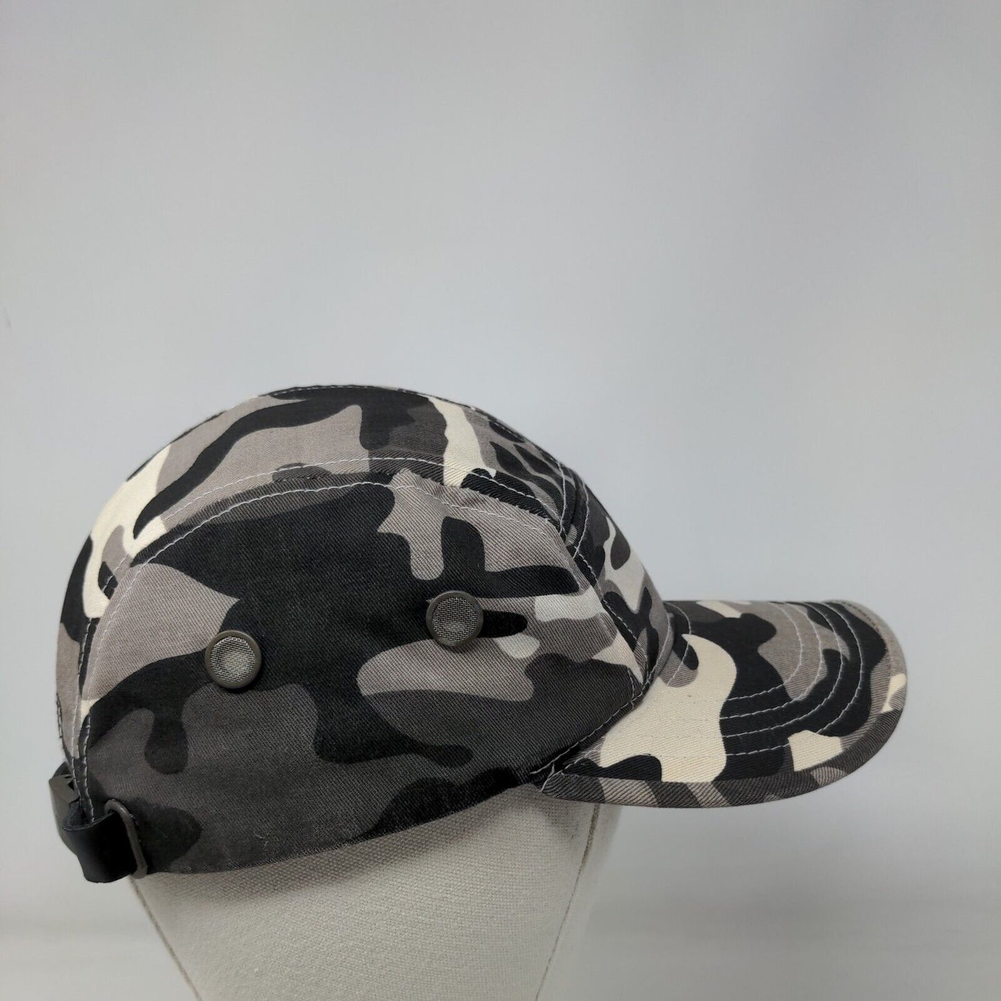 KB ETHOS Slideback 5 Panel Hat Gray Camo One Size Adjustable Vent Holes