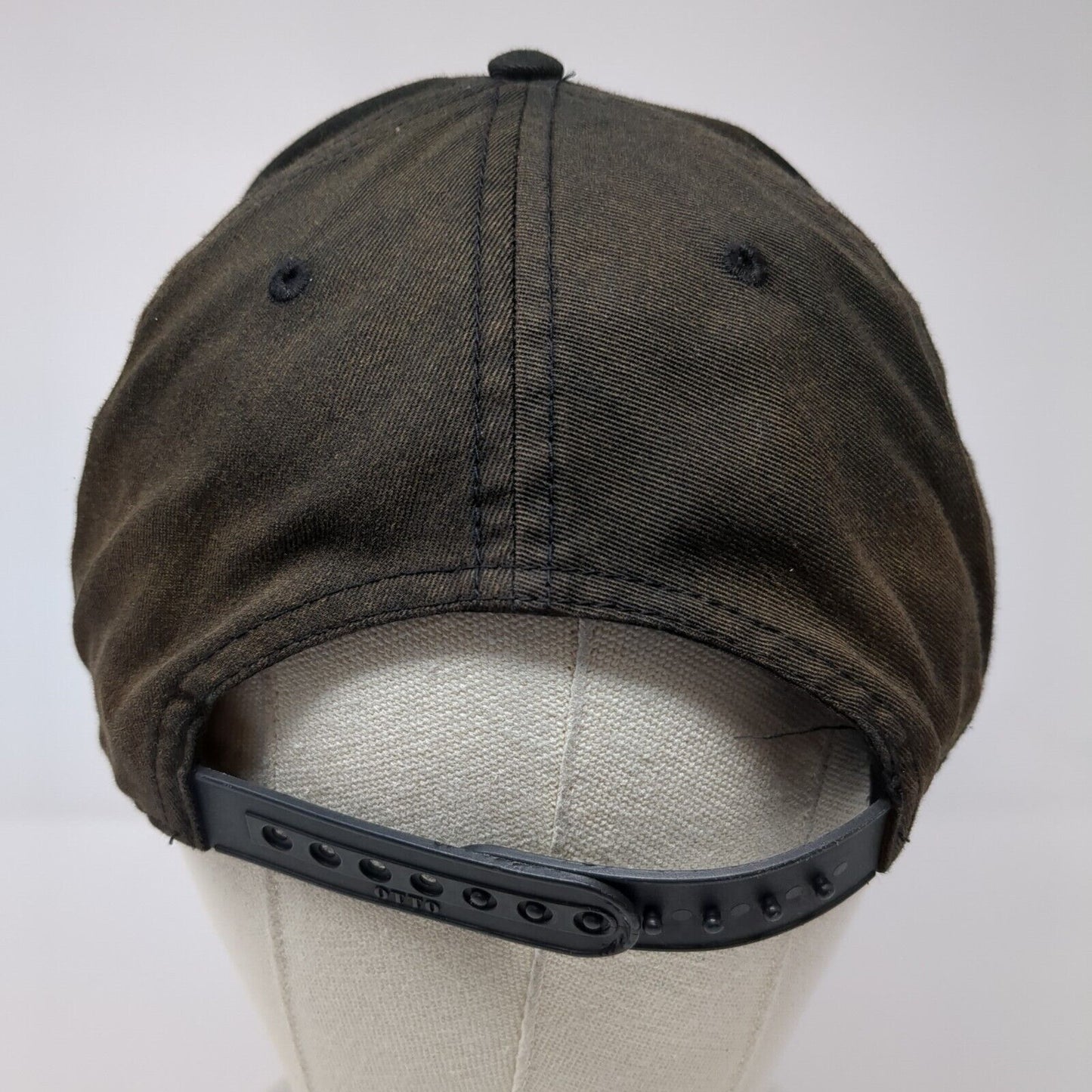 Aveyo Snapback Hat Black OSFM Solid Adjustable Embroidered Otto Cap
