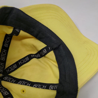 Zaddy Slideback Hat Yellow One Size Embroidered 6 Panel Bitch Boutique