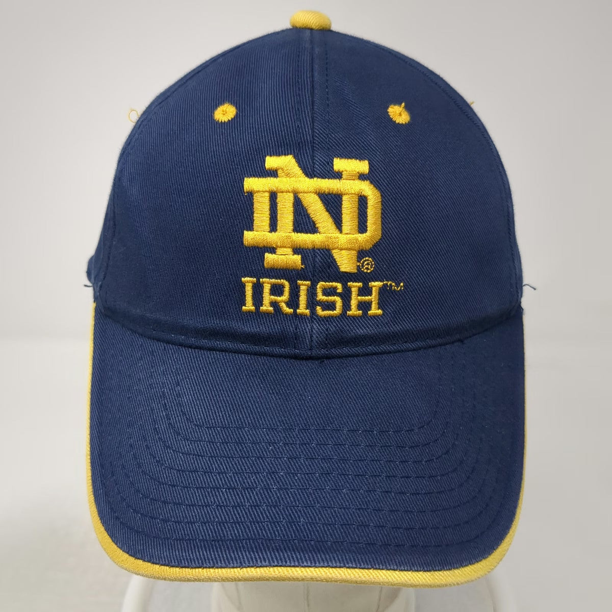 Notre Dame Fighting Irish Signatures NCAA Hat Blue One Size Strapback Piping