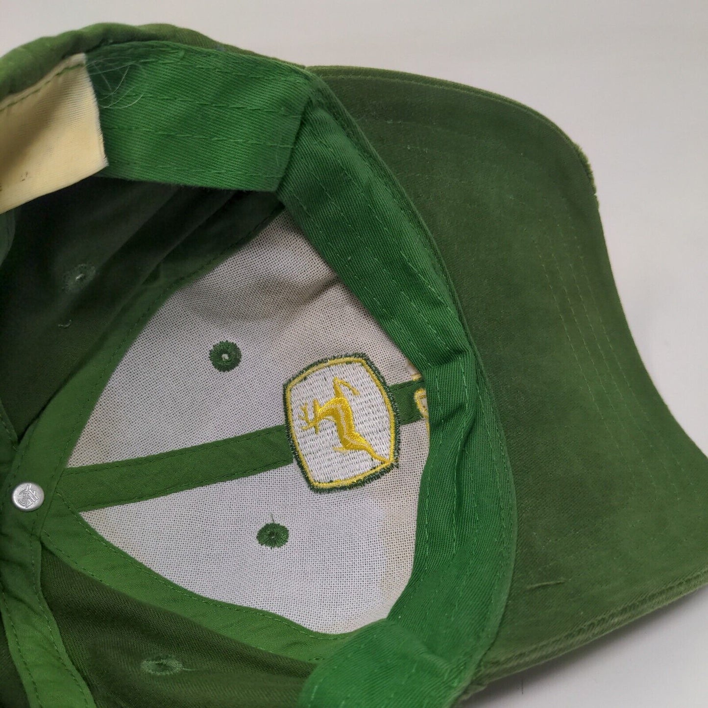 John Deere Slideback Hat Green One Size Adjustable Embroidered Vented Holes