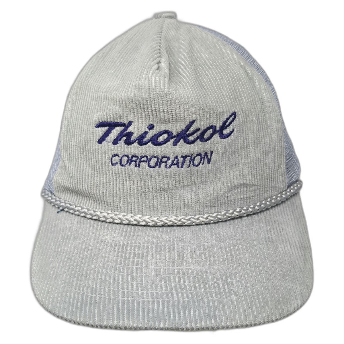 Nissin Thiokol Corporation Trucker Hat Gray One Size Corduroy Rope Snapback