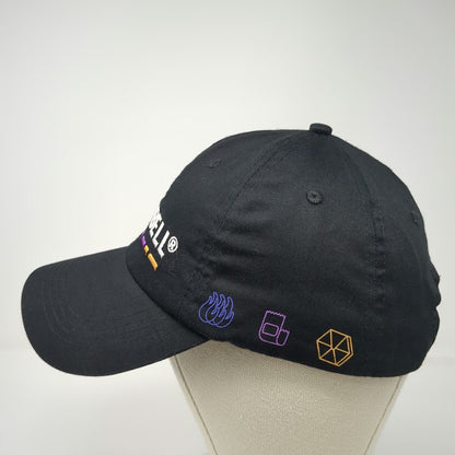 Taco Bell Baseball Cap Black One Size Embroidered Side Icons Slideback Hat