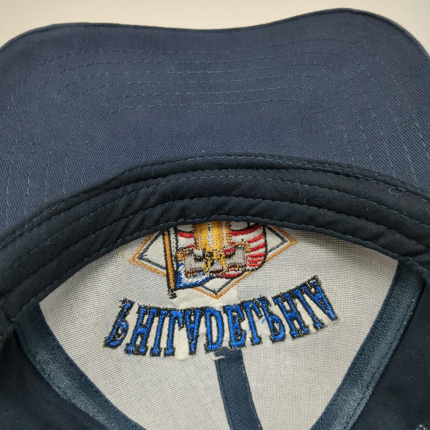 US&A Philadelphia Liberty Bell American Flag Blue OSFM Baseball Cap Hat Cotton