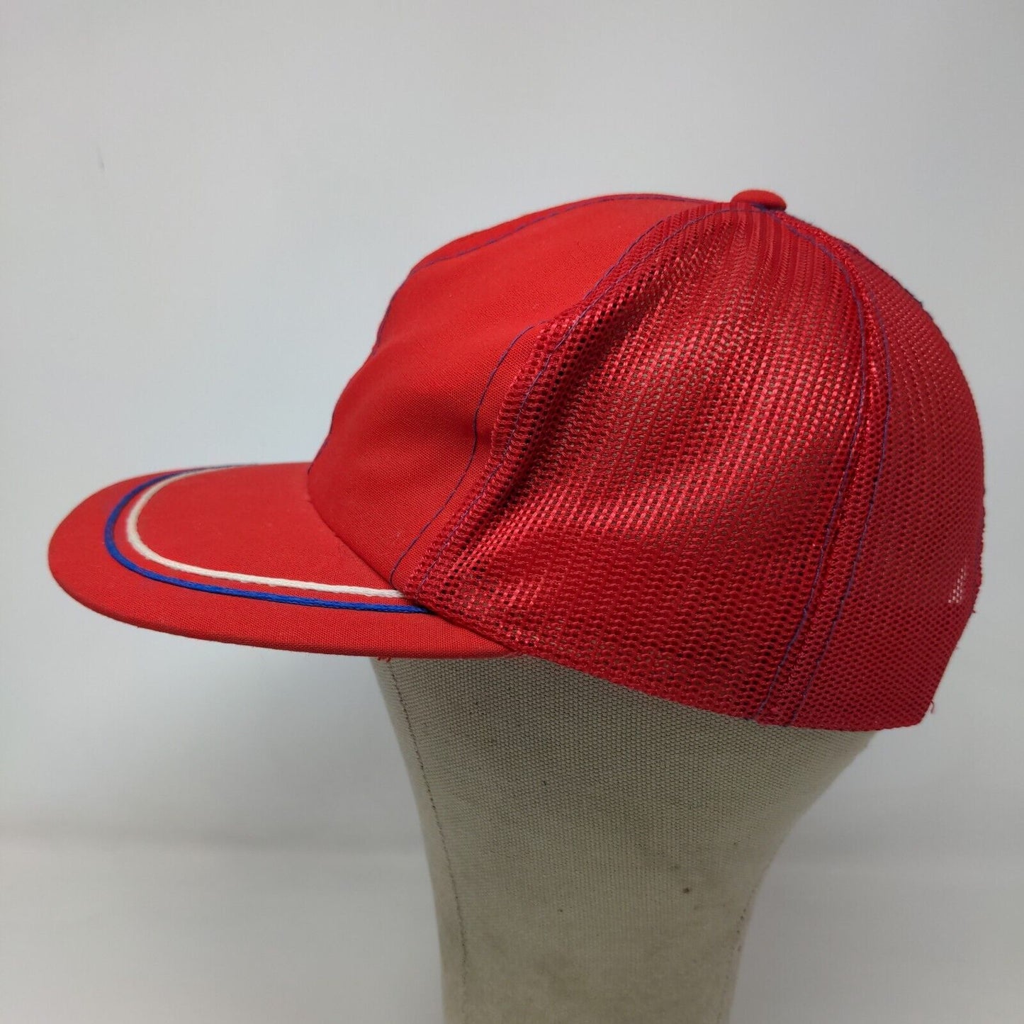 Daco Kotton Cool Men's Snapback Mesh Back Hat Red OSFA Blank Vintage