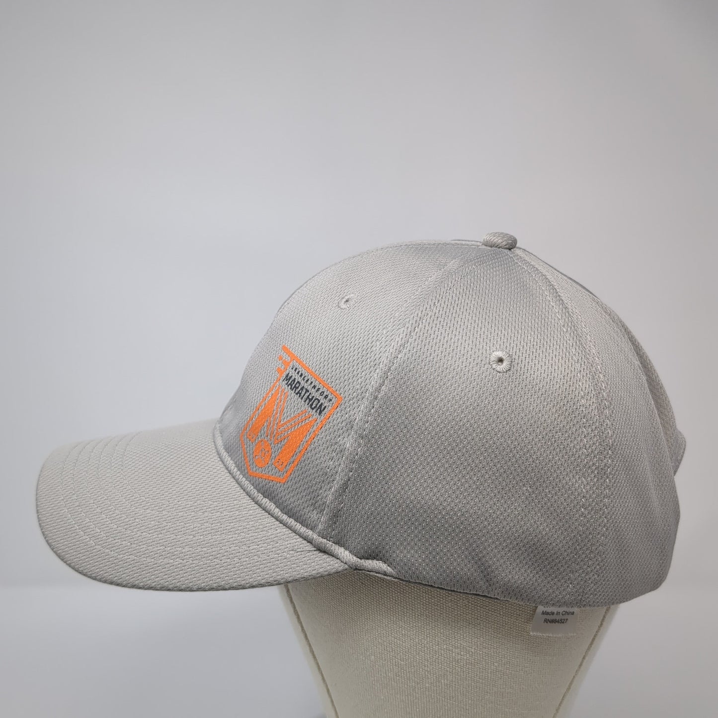 Orange The Dry Marathon Baseball Cap Gray One Size Adjustable Vented Holes