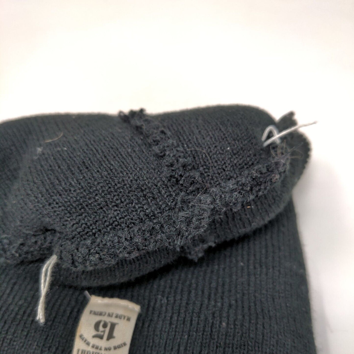 Moonlight Ride on The Wave 15 Beanie Hat Black One Size Knitted Pom Pom Fleece