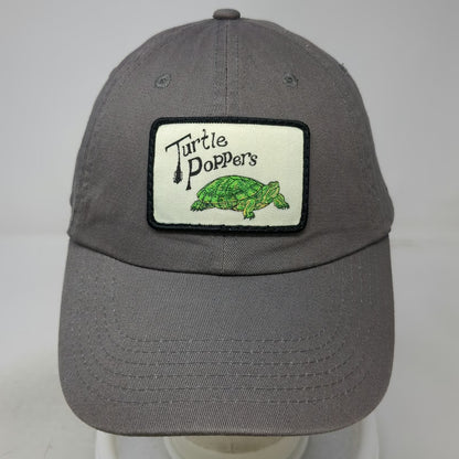 Baseball Cap Gray One Size Turtle Poppers Graphic Patch Adjustable Hat