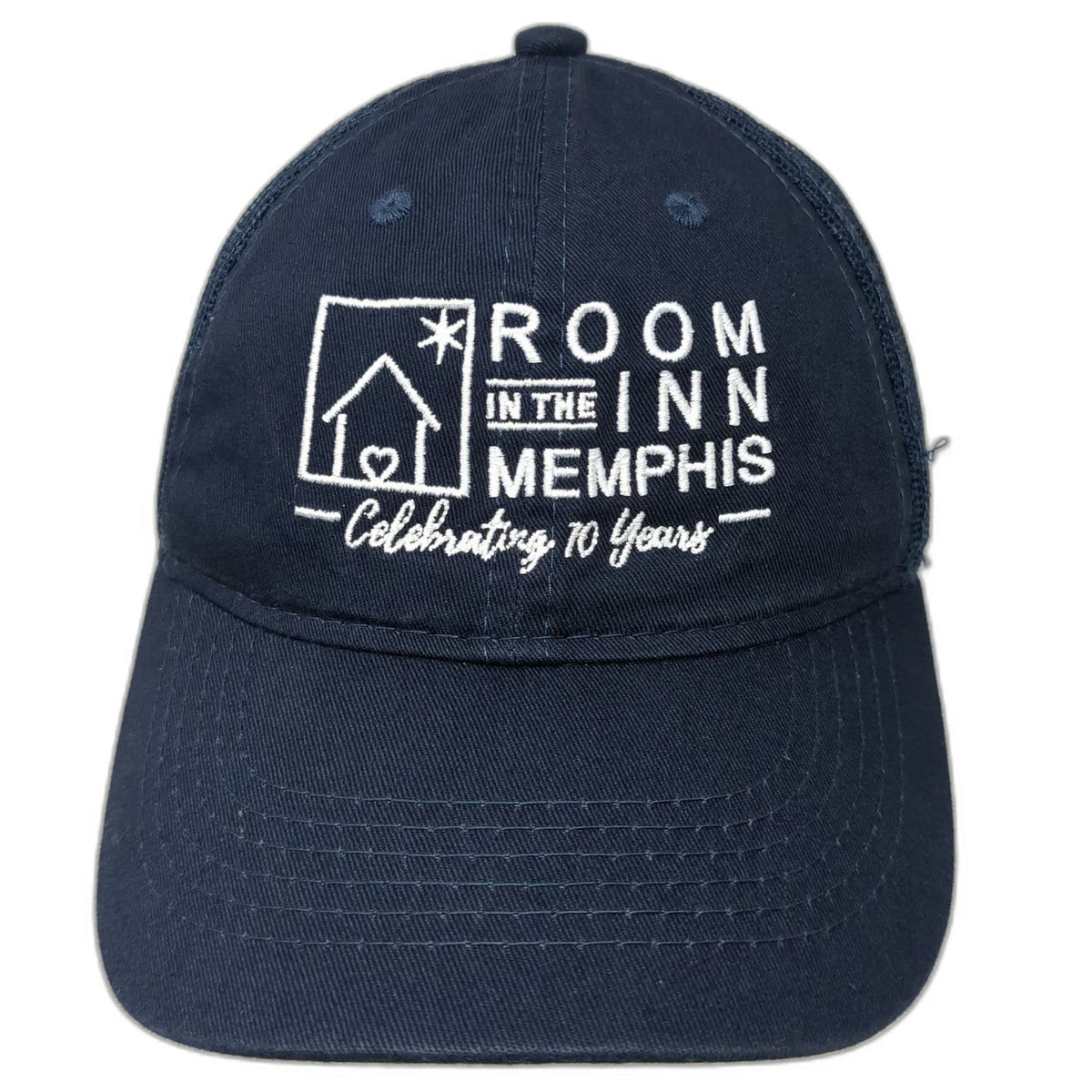 Outdoor Cap Trucker Hat Blue One Size Holy Hospitality Memphis Room In The Inn