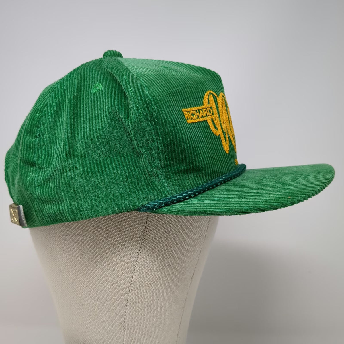 MMB Headwear 5 Panel Green OSFM Corduroy Rope Slideback Richard Nestor Sons hat
