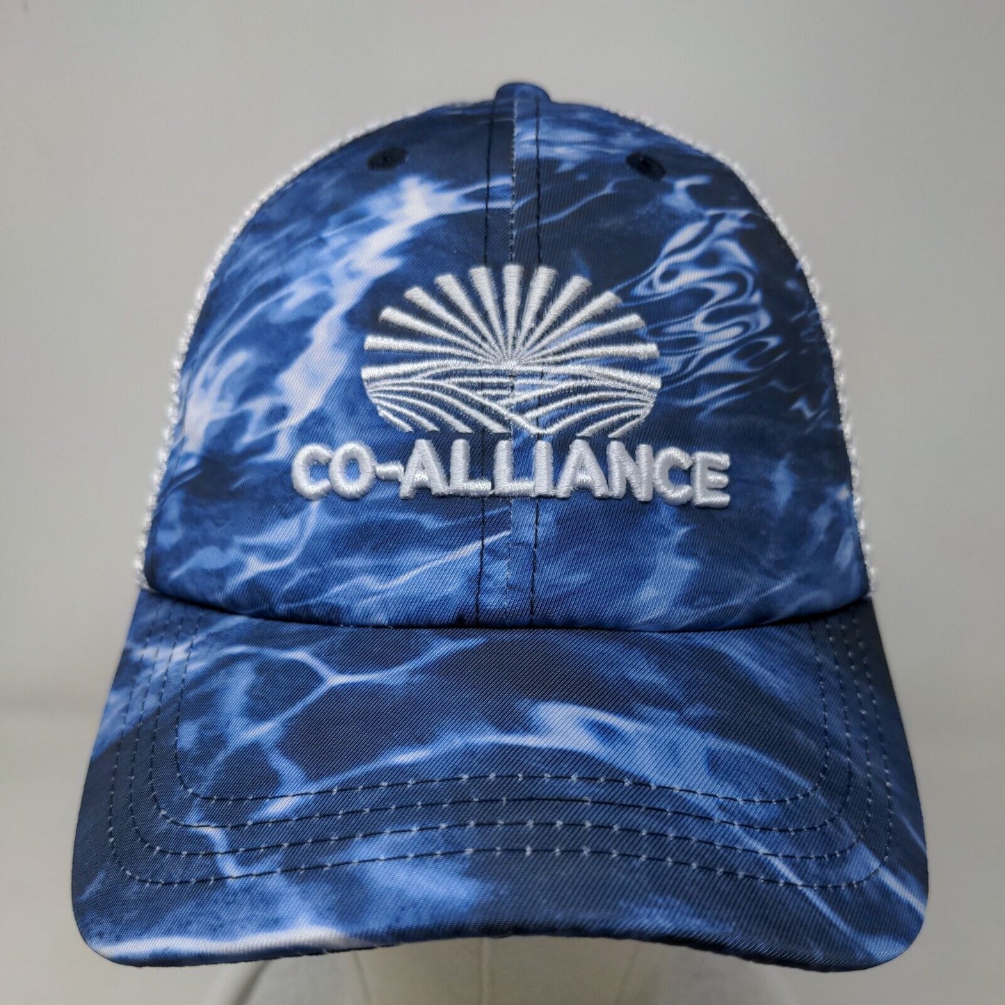 Co-Alliance Strapback Mesh Back Trucker Hat Blue One Size Colorblock