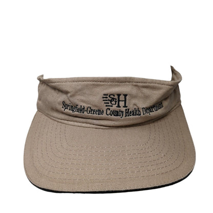 SGH Springfield Greene Country Health Department Sun Visor Hat Tan OS Norwood