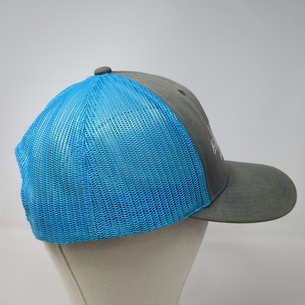 Richardson Trucker Hat Gray Blue One Size HopSaint Brewing Brewery Mesh Snapback