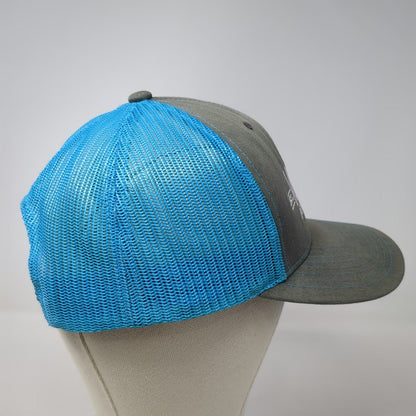 Richardson Trucker Hat Gray Blue One Size HopSaint Brewing Brewery Mesh Snapback