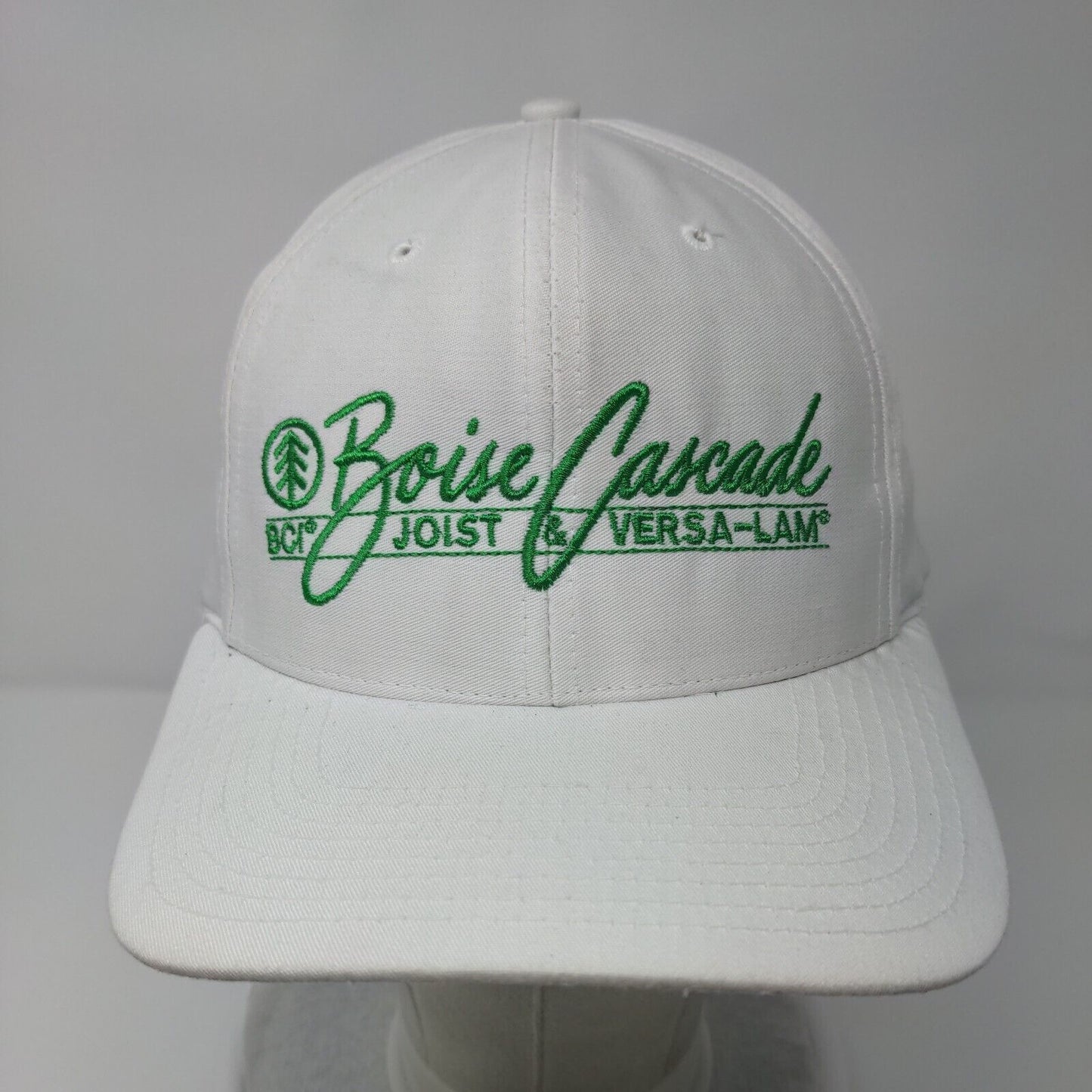Boise Cascade BCI Snapback Hat White Large Embroidered Richardson
