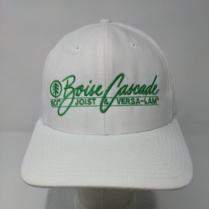 Boise Cascade BCI Snapback Hat White Large Embroidered Richardson
