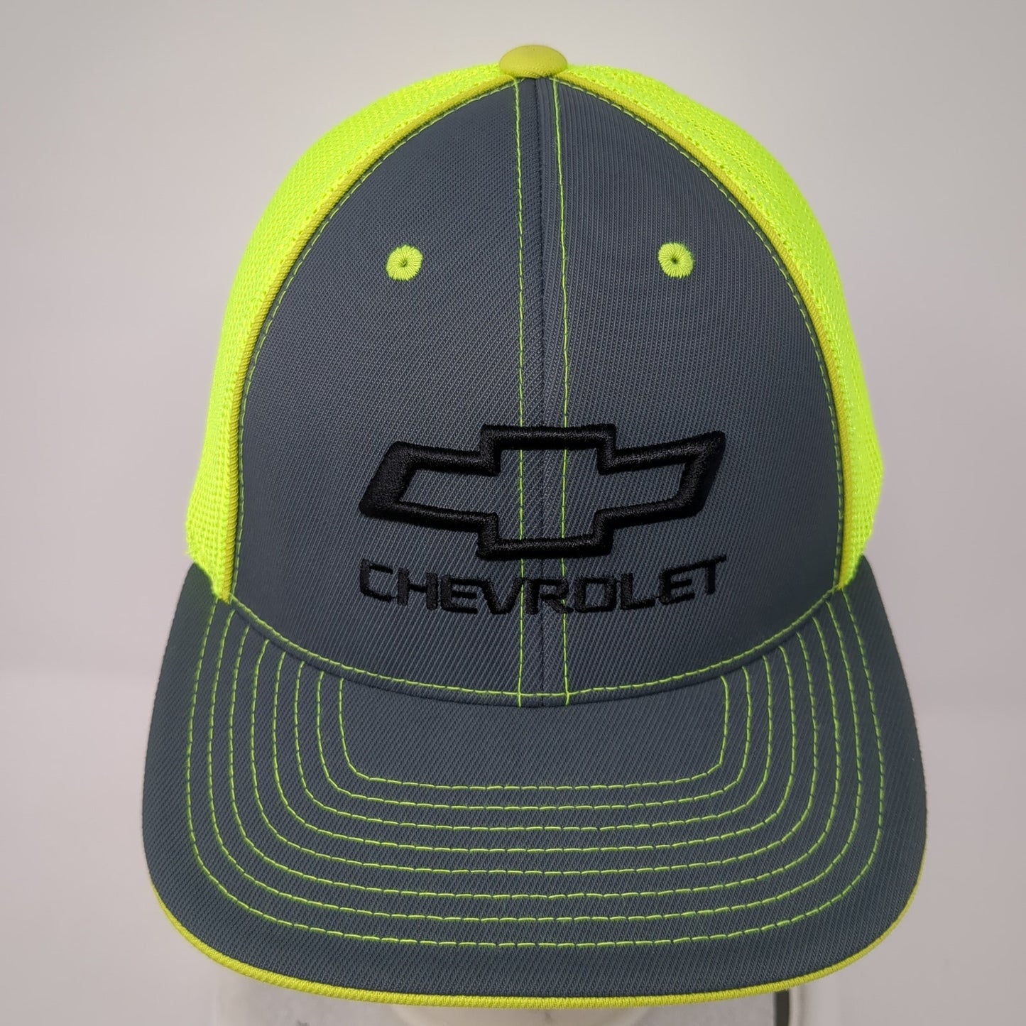 Chevrolet Logo Fitted Trucker Hat Multicolor 8 Mesh Back Embroidered