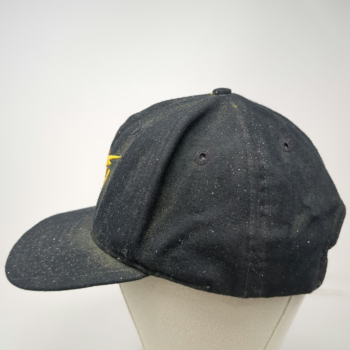 New Era Snapback Black L Cast & Flash Crew Green Underbrim Made in USA Hat