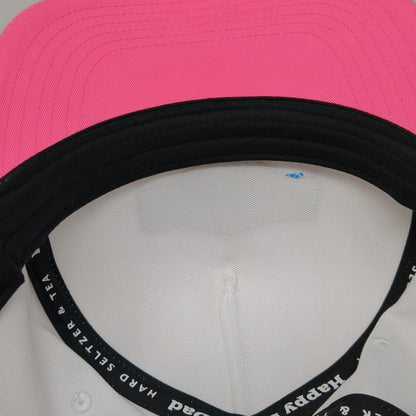 Happy Dad 5 Panel White Pink Blue Red One Size Hard Seltzer Logo Snapback Hat