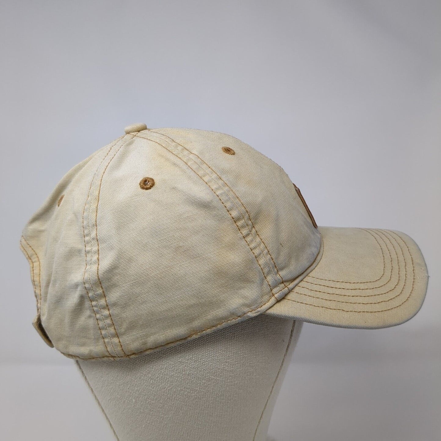 Carhartt Odessa Strapback Hat Tan OSFA Adjustable Leather Patch