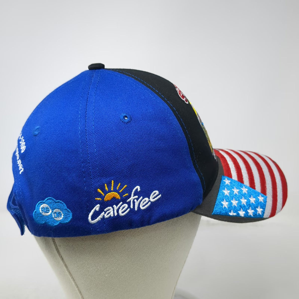 ShadePro Baseball Cap Blue Black Gray One Size American Flag Quartzsite RV Hat