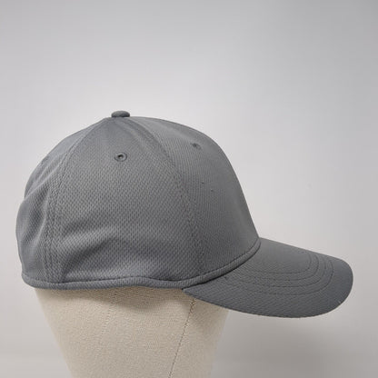 Athletic Works Fitted Hat Gray L/XL Lightweight Vented Holes 6 Panel Blank