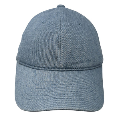 Unbranded Slideback Baseball Cap Blue One Size Adjustable 6 Panel Blank