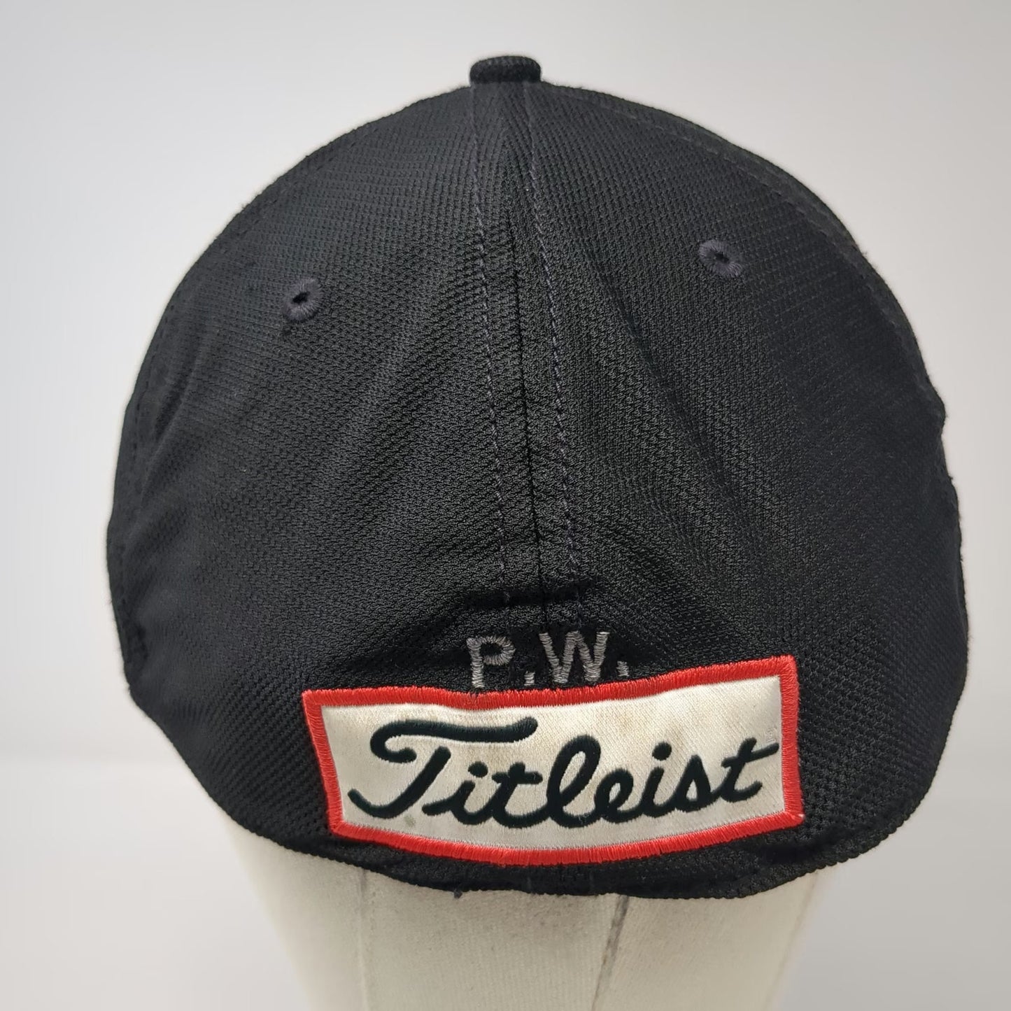 Titleist New Era Cap Black White L Pro V1 FootJoy Stretch Fit Spandex Golf Hat