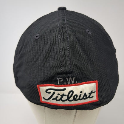 Titleist New Era Cap Black White L Pro V1 FootJoy Stretch Fit Spandex Golf Hat