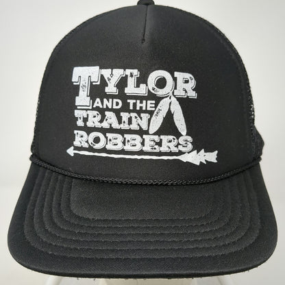 Otto Trucker Hat Black One Size Tylor and the Train Robbers Band Mesh Foam Rope