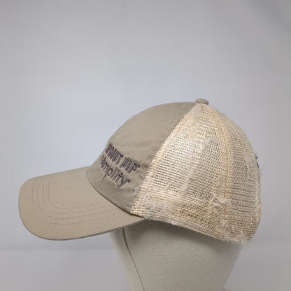 Sprout Nip Amplify Aceto Slideback Trucker Hat Tan OSFA Mesh Back