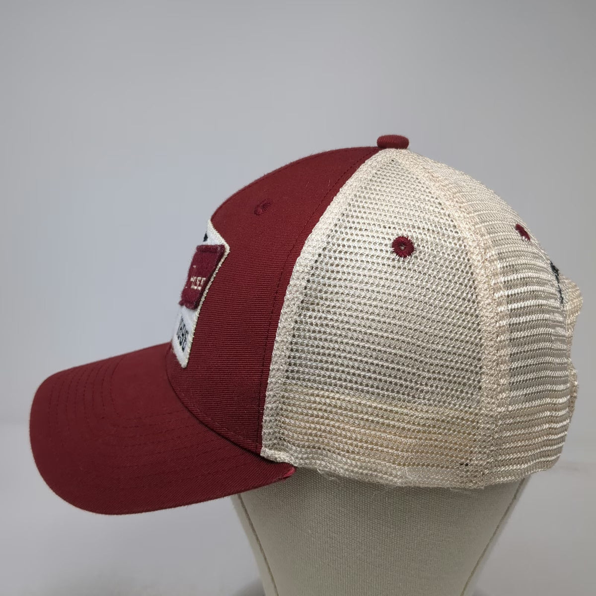 W.P.&Y.R. Baseball Cap Red One Size Skagway Alaska Mesh Patch 1898 Mountains Hat