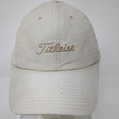 Titleist Baseball Cap Beige One Size Embroidered Logo Adjustable Slideback Hat