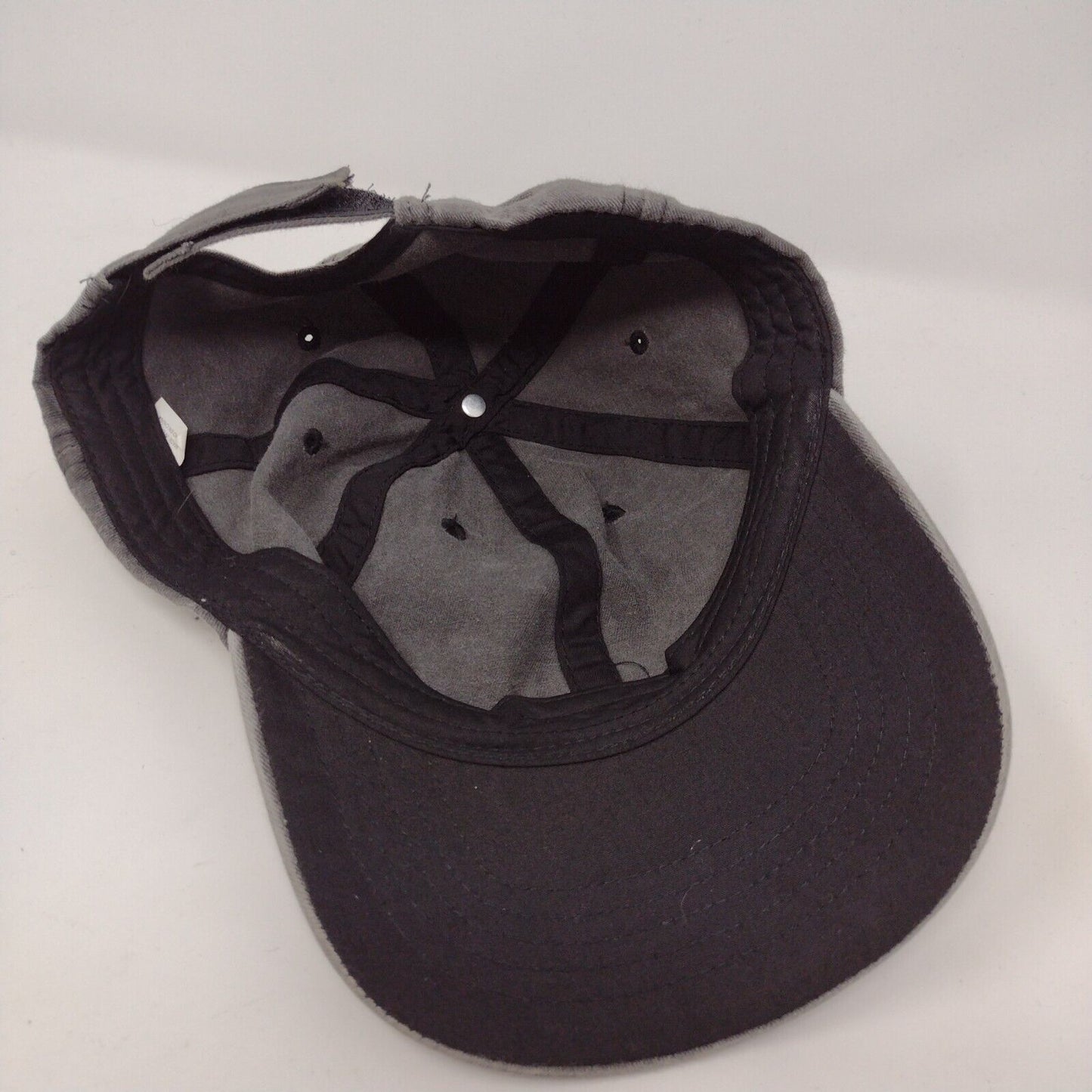 Unbranded Strapback Hat Gray OSFA Adjustable 6 Panel Blank Solid