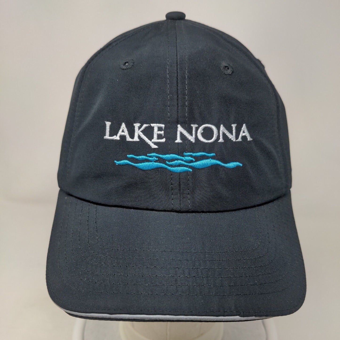 Lake Nona Strapback Hat Blue One Size Embroidered 6 Panel Core 365