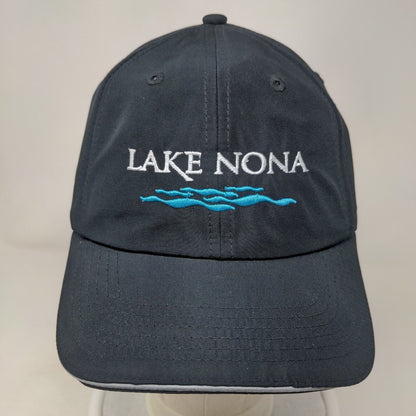 Lake Nona Strapback Hat Blue One Size Embroidered 6 Panel Core 365