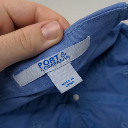 Home Slideback Hat Blue One Size Embroidered 6 Panel Port & Company