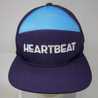 Heartbeat Hot Sauce Co. Trucker Hat Purple Blue One Size Flat Brim Perforated