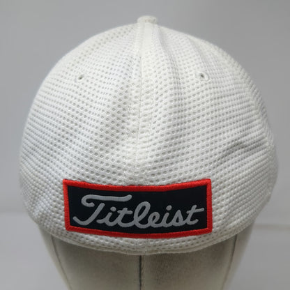 New Era Baseball Cap White XL Titleist Pro V1 FJ Golf Waffle Stretch Fit Hat