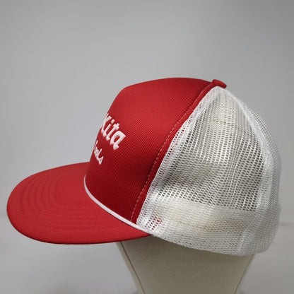 Makita Trucker Hat Red White Power Tools Mesh Back Snapback Rope Vintage