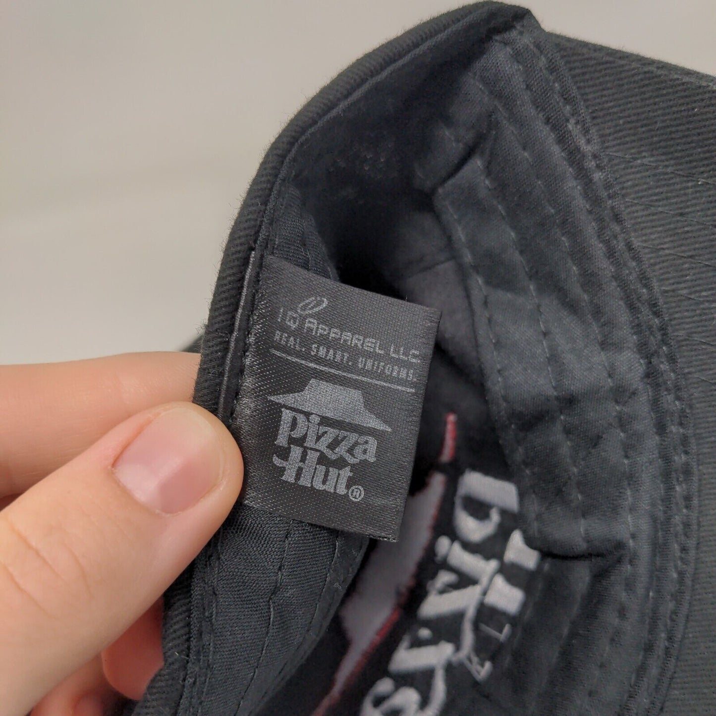 Pizza Hut Strapback Hat Black OSFA Embroidered Employee Uniform