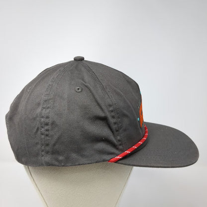 Raised by Coyotes 5 Panel Gray Hat One Size Thunderbird Embroidery Rope Snapback