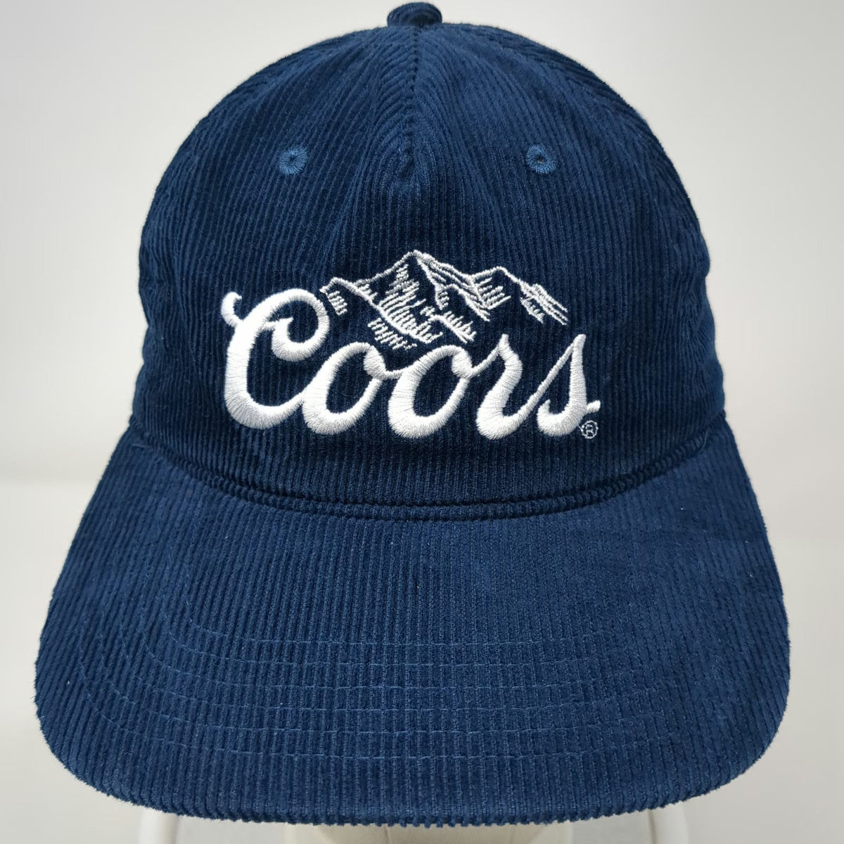 Mad Engine 5 Panel Blue One Size Coors Corduroy Logo Beer Brewery Snapback Hat