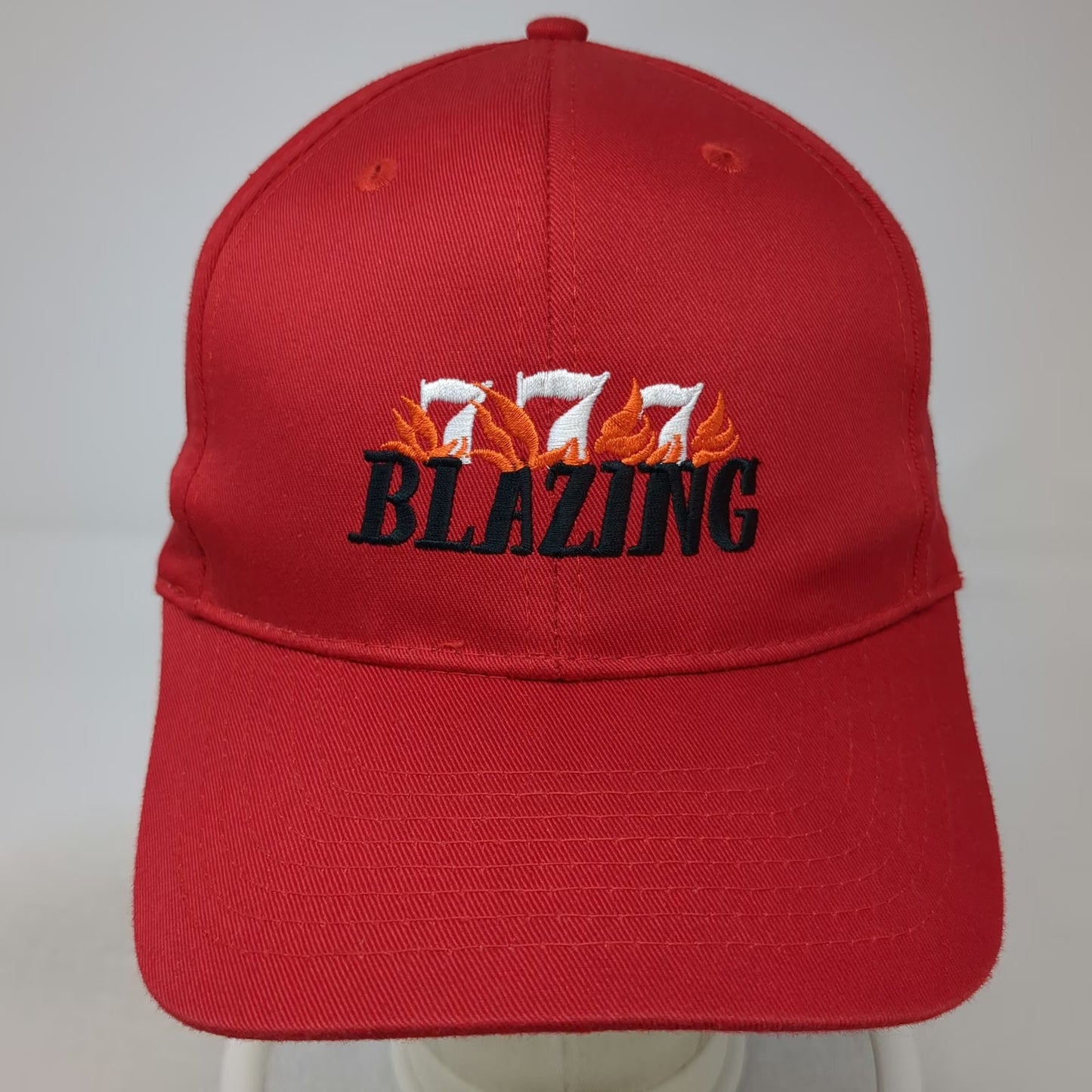 Nissin Cap Red One Size Snapback Hat 777 Blazing Fremont Las Vegas Casino Logo