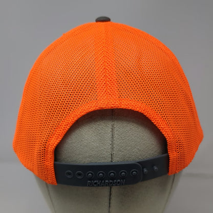 Richardson Trucker Hat Gray Orange One Size RBO Razorback Offroad UTV Snapback
